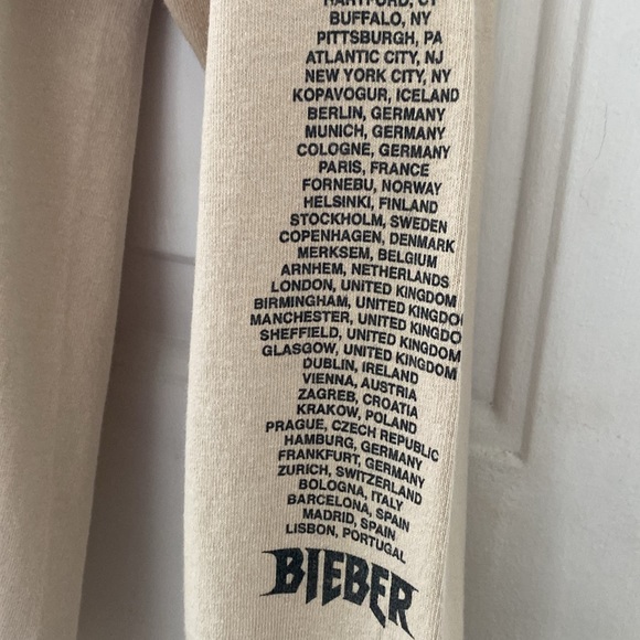 2016 Justin Bieber Purpose World Tour Brooklyn New York Long Sleeve Tee Shirt - Picture 6 of 9